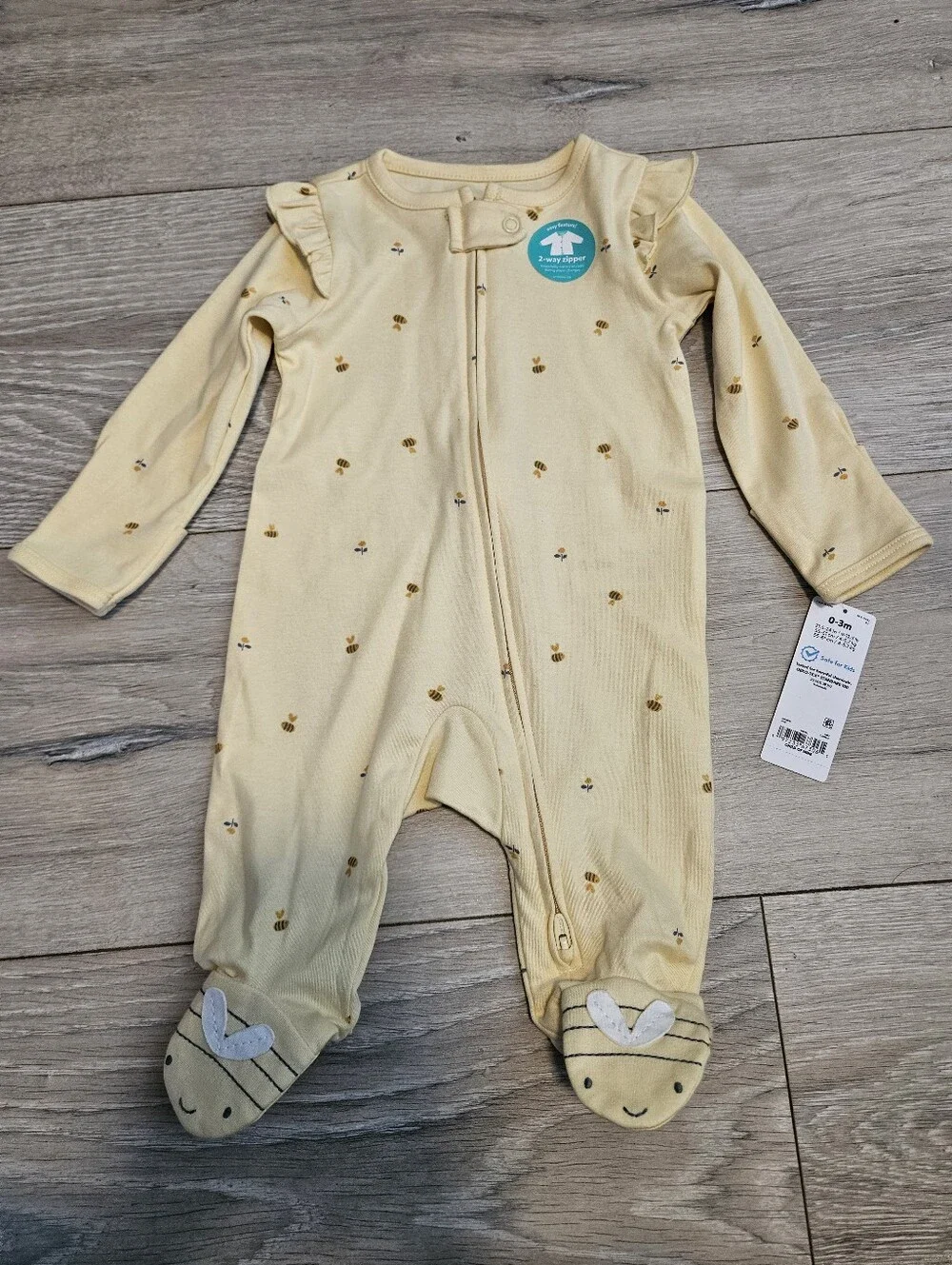 NWT Lot 5 Carters Child Of Mine Baby Girl Footed Sleep Play Pajamas 0-3 Months